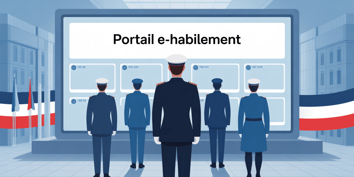 Portail e habillement pour militaires, administration moderne