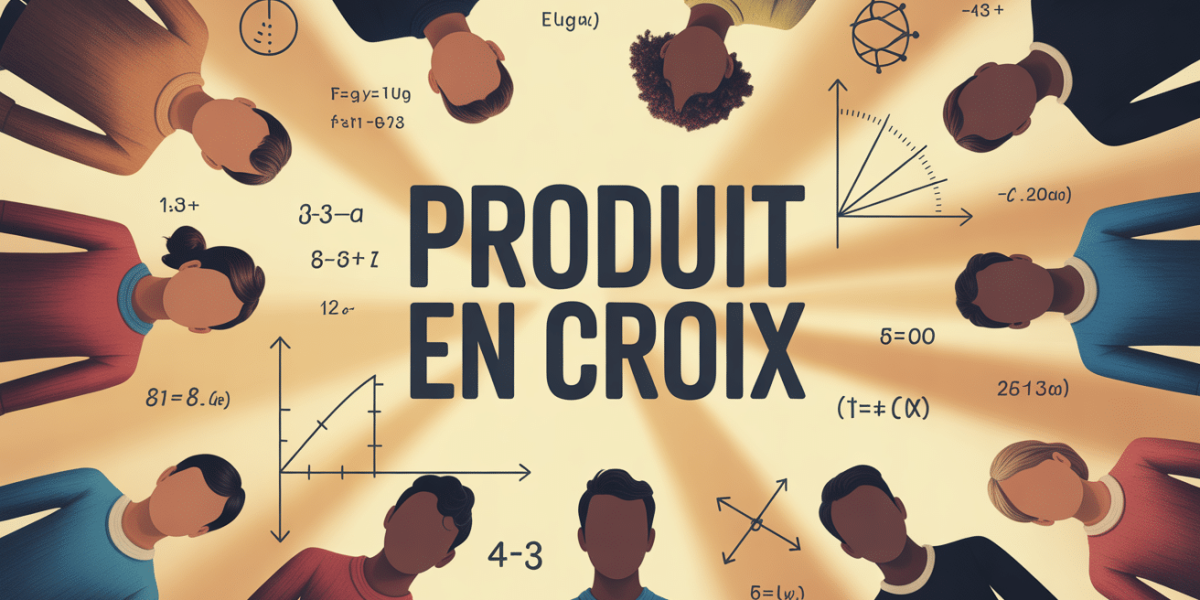 produit en croix tableau stylisé éducatif