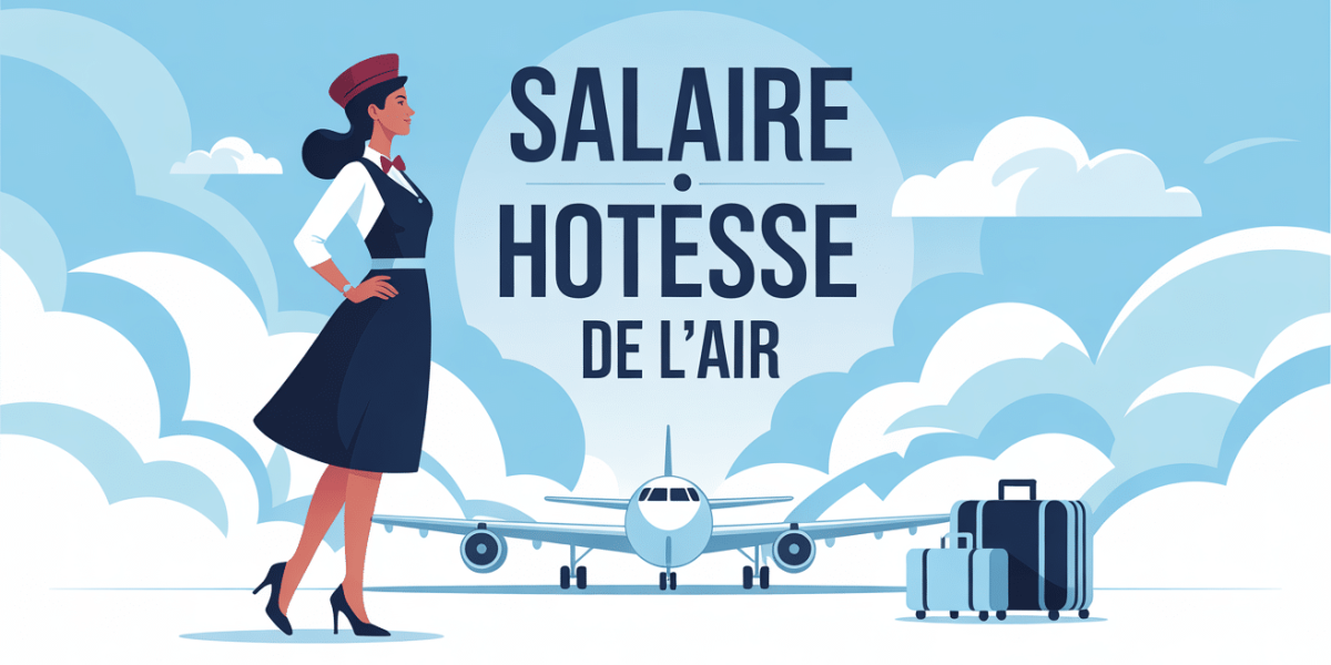 salaire hotesse de l'air devant avion