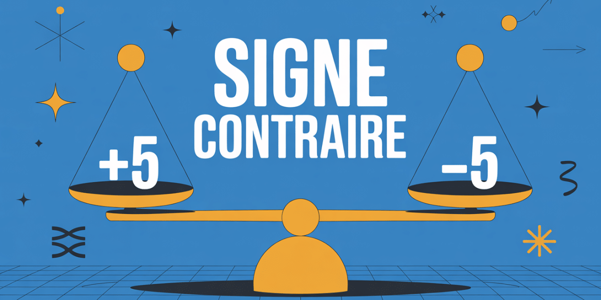 balance mathématique signe contraire