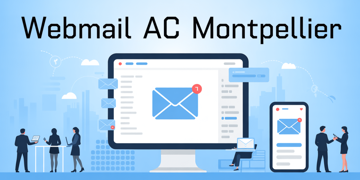 interface webmail AC Montpellier sécurisée sur ordinateur et mobile